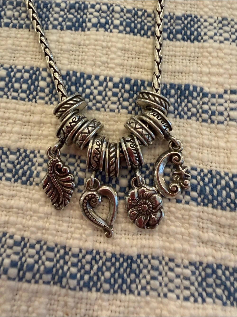 Brighton Silver Plated Necklace Live Love Laugh Dream